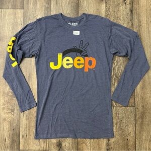 Jedco Jeep Wave Longsleeve Shirt Womens Size M Blue